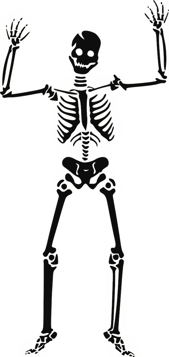 Skeleton Halloween ~ Edible 2D Fondant Birthday Cake/Cupcake Topper ~ D5856