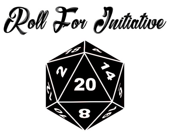 D20 Roleplay Game Roll Initiative Dice Birthday ~ Edible 2D Fondant Birthday Cake/Cupcake Topper ~ D22913