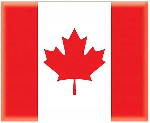 Canadian Flag ~ Edible 2D Fondant Birthday Cake/Cupcake Topper ~ D611