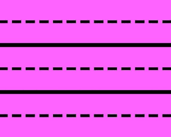 Street Road Lines Pink Birthday - Side Strips ~ Edible 2D Fondant Birthday Cake Side Toppers ~ D24734