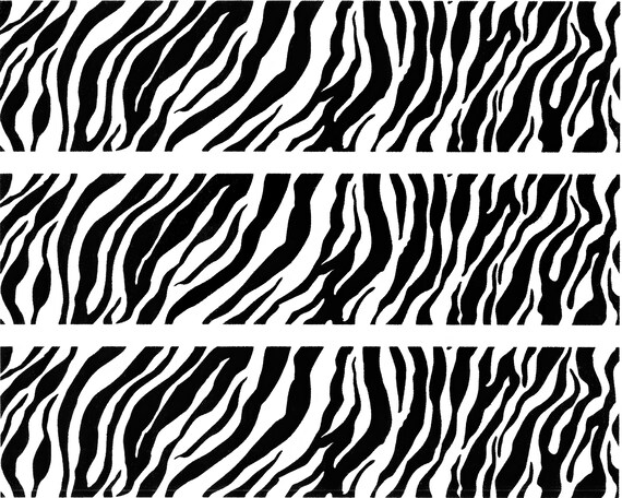 Zebra Birthday - Side Strips ~ Edible 2D Fondant Birthday Cake Side Toppers ~ D673