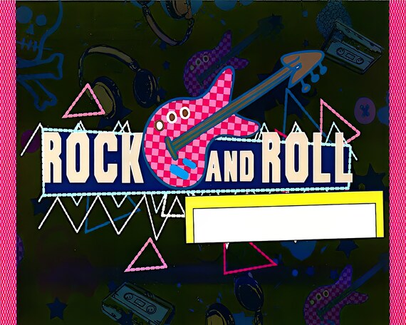 Rock and Roll Birthday ~ Edible 2D Fondant Birthday Cake/Cupcake Topper ~ D2827