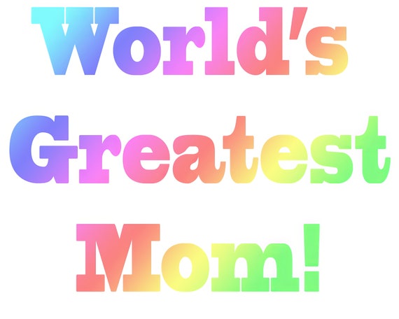 World's Greatest Mom Mothers Day ~ Edible 2D Fondant Birthday Cake/Cupcake Topper ~ D21686