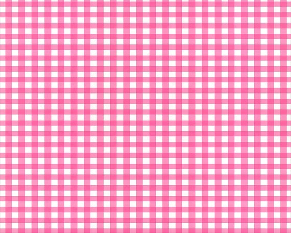 Pink Girl Plaid Baby Shower Birthday ~ Edible 2D Fondant Birthday Cake/Cupcake Topper ~ D22793