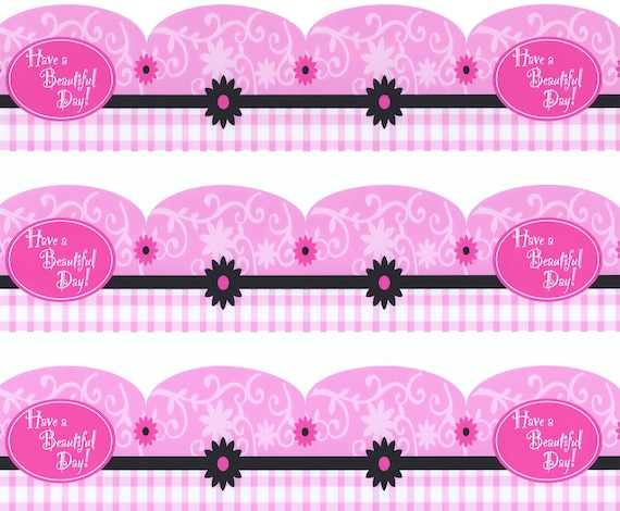 Beautiful Day - Birthday Background - Side Strips ~ Edible 2D Fondant Birthday Cake Side Toppers ~ D2820