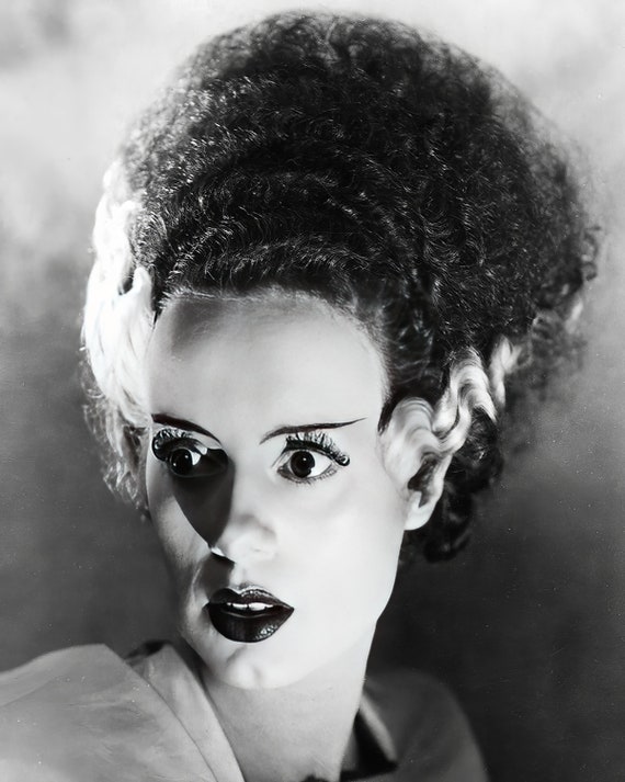 Bride of Frankenstein Halloween ~ Edible 2D Fondant Birthday Cake/Cupcake Topper ~ D1006