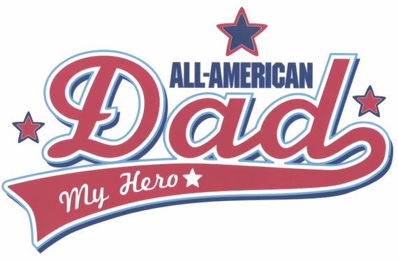 Father's Day All American Dad ~ Edible 2D Fondant Birthday Cake/Cupcake Topper ~ D5769