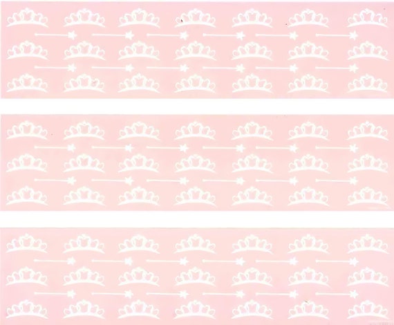 Princess Birthday Side Strips ~ Edible 2D Fondant Birthday Cake Side Toppers ~ D20059