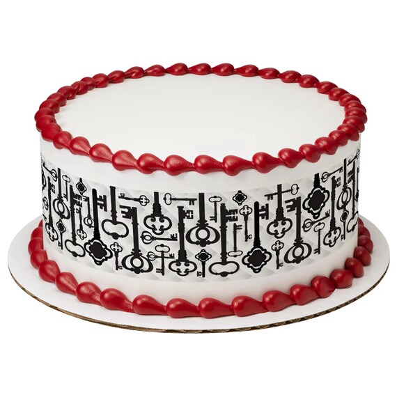 Keys To Graduation ~ Edible 2D Fondant Birthday Cake Side Toppers ~ D24105