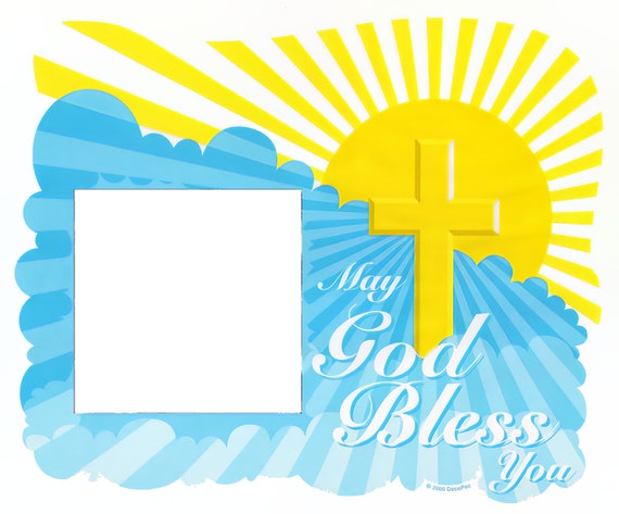 May God Bless Birthday ~ Edible 2D Fondant Birthday Cake/Cupcake Topper ~ D4052