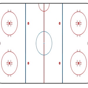 Hockey Rink ~ Edible 2D Fondant Birthday Cake/Cupcake Topper ~ D827
