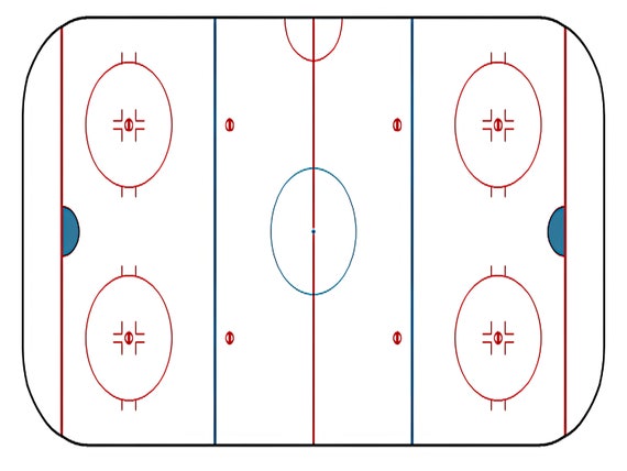 Hockey Rink ~ Edible 2D Fondant Birthday Cake/Cupcake Topper ~ D827
