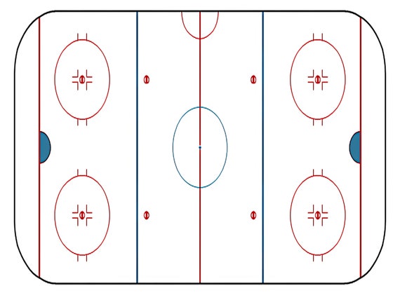 Hockey Rink ~ Edible 2D Fondant Birthday Cake/Cupcake Topper ~ D827