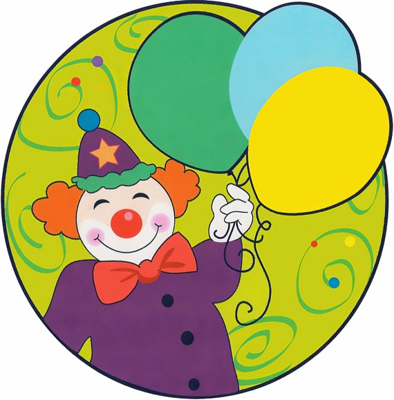 Circus Clown Birthday ~ Edible 2D Fondant Birthday Cake/Cupcake Topper ~ D1125