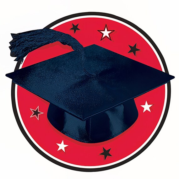 Red Graduation Cap ~ Edible 2D Fondant Birthday Cake/Cupcake Topper ~ D5935