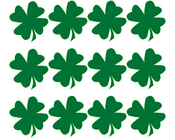 Irish St. Patrick's Day Clover - Birthday Background - Side Strips ~ Edible 2D Fondant Birthday Cake Side Toppers ~ D22125