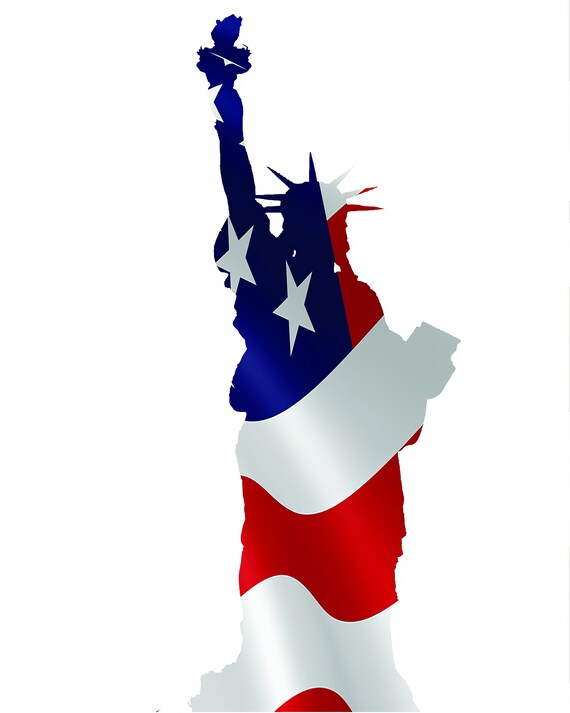 Statue of Liberty Birthday ~ Edible 2D Fondant Birthday Cake/Cupcake Topper ~ D21743