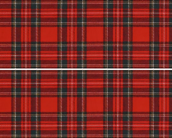 Classic Red Plaid Birthday - 2D Edible Cake Side Toppers - Decorate The Sides of Your Cake! - D24194