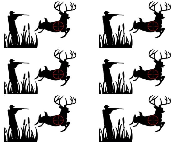Deer Hunting Birthday - Side Strips ~ Edible 2D Fondant Birthday Cake Side Toppers ~ D22525