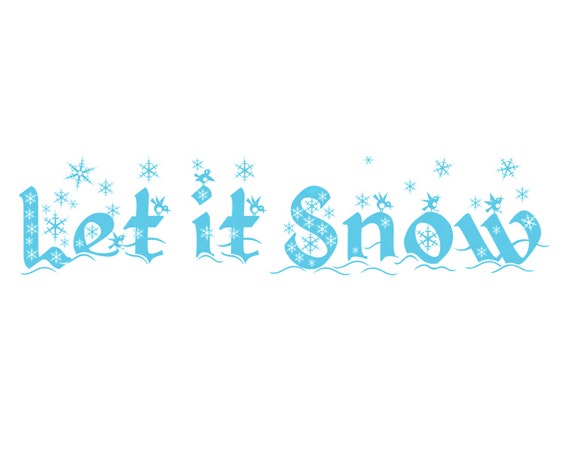 Let It Snow Christmas ~ Edible 2D Fondant Birthday Cake/Cupcake Topper ~ D21808