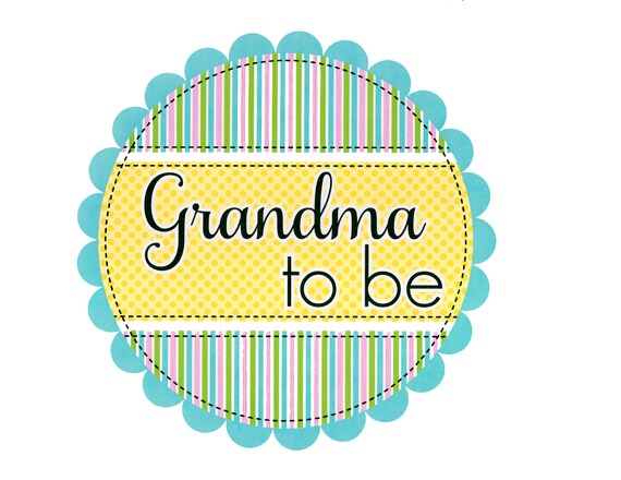 Grandma To Be Baby Shower ~ Edible 2D Fondant Birthday Cake/Cupcake Topper ~ D424