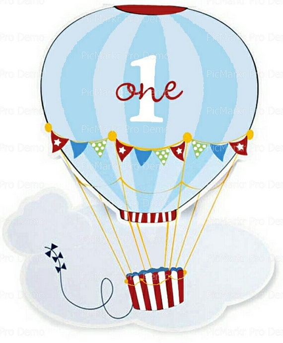 1st Birthday Hot Air Balloon Background Edible 2D Fondant | Etsy