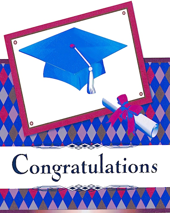 Congratulations Graduate Cap ~ Edible 2D Fondant Birthday Cake/Cupcake Topper ~ D2230