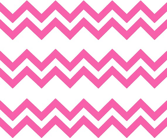 Hot Pink - Chevron Birthday Background - Side Strips ~ Edible 2D Fondant Birthday Cake Side Toppers ~ D9876