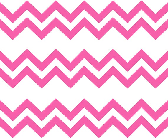 Hot Pink - Chevron Birthday Background - Side Strips ~ Edible 2D Fondant Birthday Cake Side Toppers ~ D9876