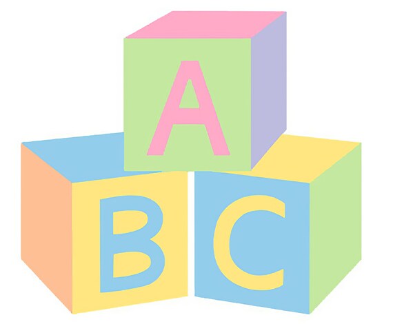 Toy Blocks Baby Shower ~ Edible 2D Fondant Birthday Cake/Cupcake Topper ~ D9089
