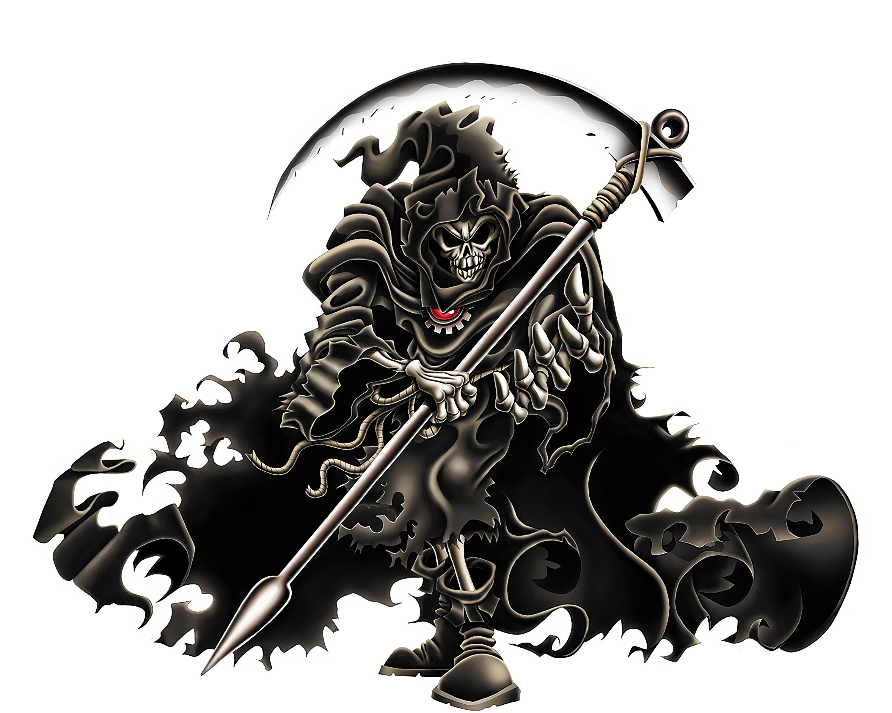 Buy Grim Reaper Skull Halloween Edible 2D Fondant Birthday Online in India  - Etsy