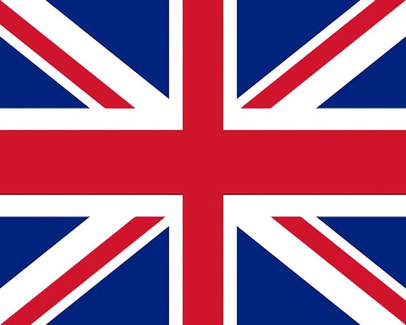 British Union Jack Flag Birthday ~ Edible 2D Fondant Birthday Cake/Cupcake Topper ~ D4307