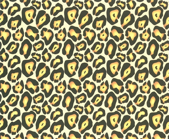 Yellow Cheetah Print - Background Birthday ~ Edible 2D Fondant Birthday Cake/Cupcake Topper ~ D806