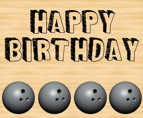 Bowling Balls Lane Birthday ~ Edible 2D Fondant Birthday Cake/Cupcake Topper ~ D22671