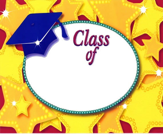 Class Of Graduation Background ~ Edible 2D Fondant Birthday Cake/Cupcake Topper ~ D4371