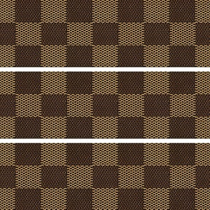 Brown Plaid Birthday - Side Strips ~ Edible 2D Fondant Birthday Cake Side Toppers ~ D24675