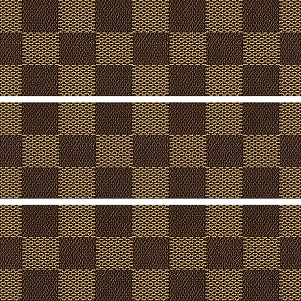 Brown Plaid Birthday - Side Strips ~ Edible 2D Fondant Birthday Cake Side Toppers ~ D24675