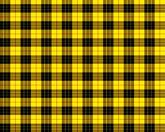 Yellow Plaid Birthday ~ Edible 2D Fondant Birthday Cake/Cupcake Topper ~ D22726