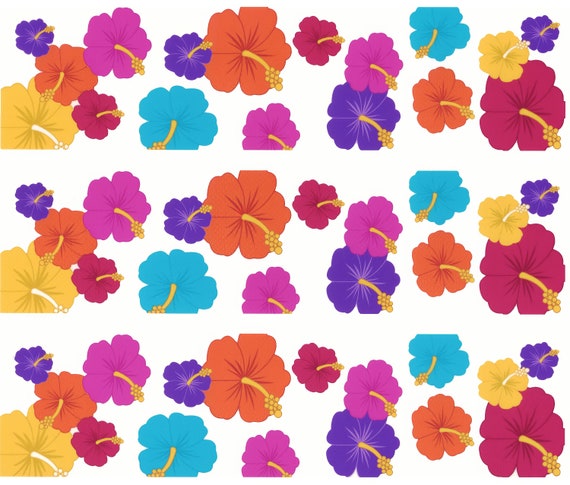 Flowers - Birthday Background - Side Strips ~ Edible 2D Fondant Birthday Cake Side Toppers ~ D6485