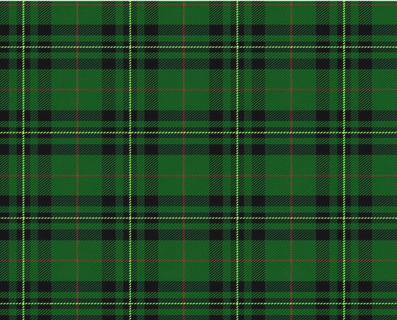 Irish Green Plaid Birthday ~ Edible 2D Fondant Birthday Cake/Cupcake Topper ~ D24051