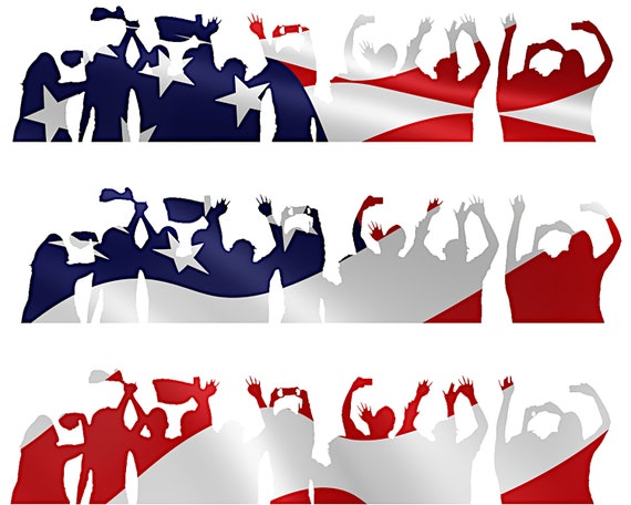 Patriotic Graduation - Side Strips ~ Edible 2D Fondant Birthday Cake Side Toppers ~ D21575