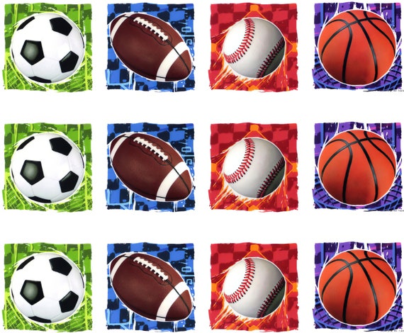 Sports Birthday Side Strips ~ Edible 2D Fondant Birthday Cake Side Toppers ~ D20023