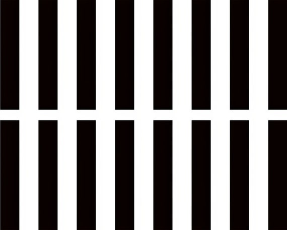 Black Stripes - Side Strips ~ Edible 2D Fondant Birthday Cake Side Toppers ~ D22412