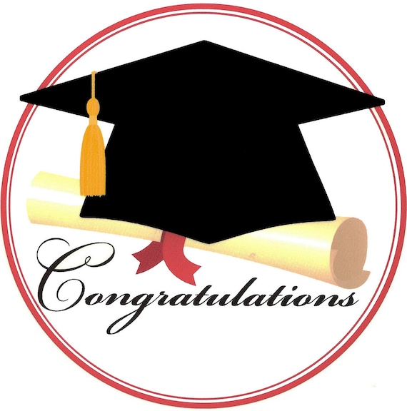 Graduation Cap & Diploma ~ Edible 2D Fondant Birthday Cake/Cupcake Topper ~ D1893