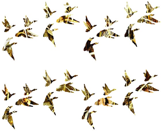 Flying Camo Ducks Hunting~ Edible 2D Fondant Birthday Cake/Cupcake Topper ~ D21660