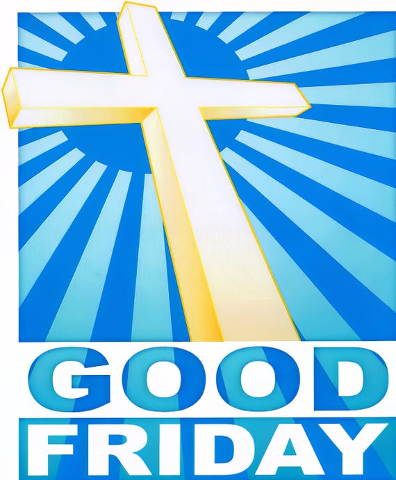 Good Friday Cross Religious Birthday ~ Edible 2D Fondant Birthday Cake/Cupcake Topper ~ D24072