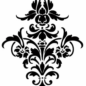 Black & White Damask Design Birthday ~ Edible 2D Fondant Birthday Cake/Cupcake Topper ~ D296