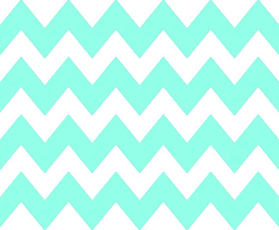 Light Aquamarine - Chevron Background Birthday ~ Edible 2D Fondant Birthday Cake/Cupcake Topper ~ D9828