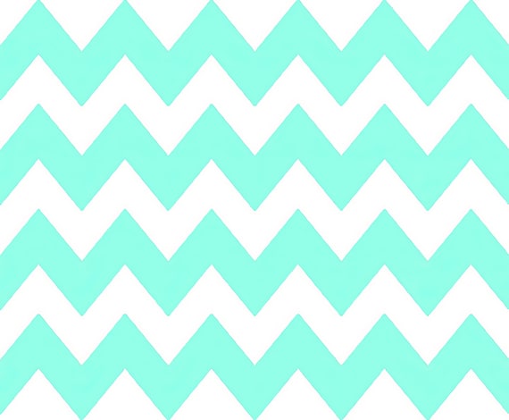 Light Aquamarine - Chevron Background Birthday ~ Edible 2D Fondant Birthday Cake/Cupcake Topper ~ D9828