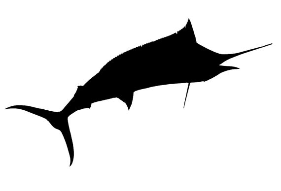 Marlin Silhouette ~ Edible 2D Fondant Birthday Cake/Cupcake Topper ~ D21522